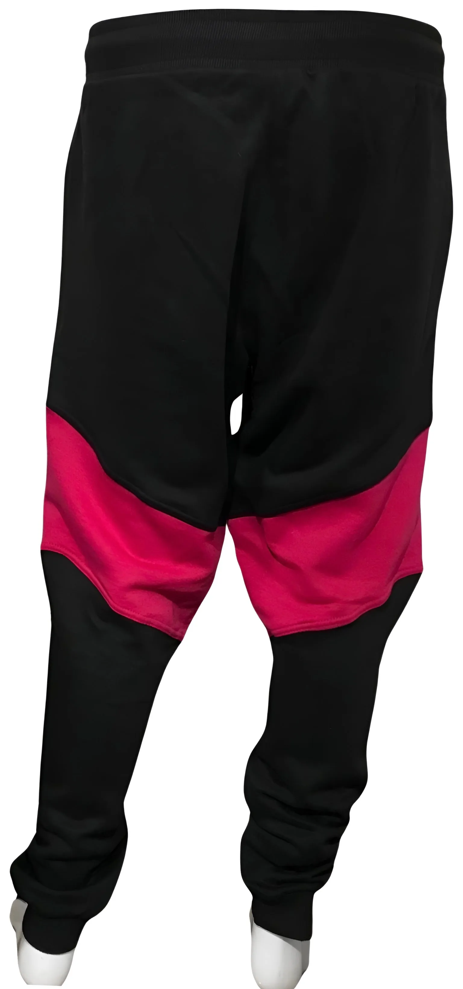 ^23^ (BLACK-HOT PINK) JOGGER SWEATPANTS (CUT & SEW) (UNISEX)