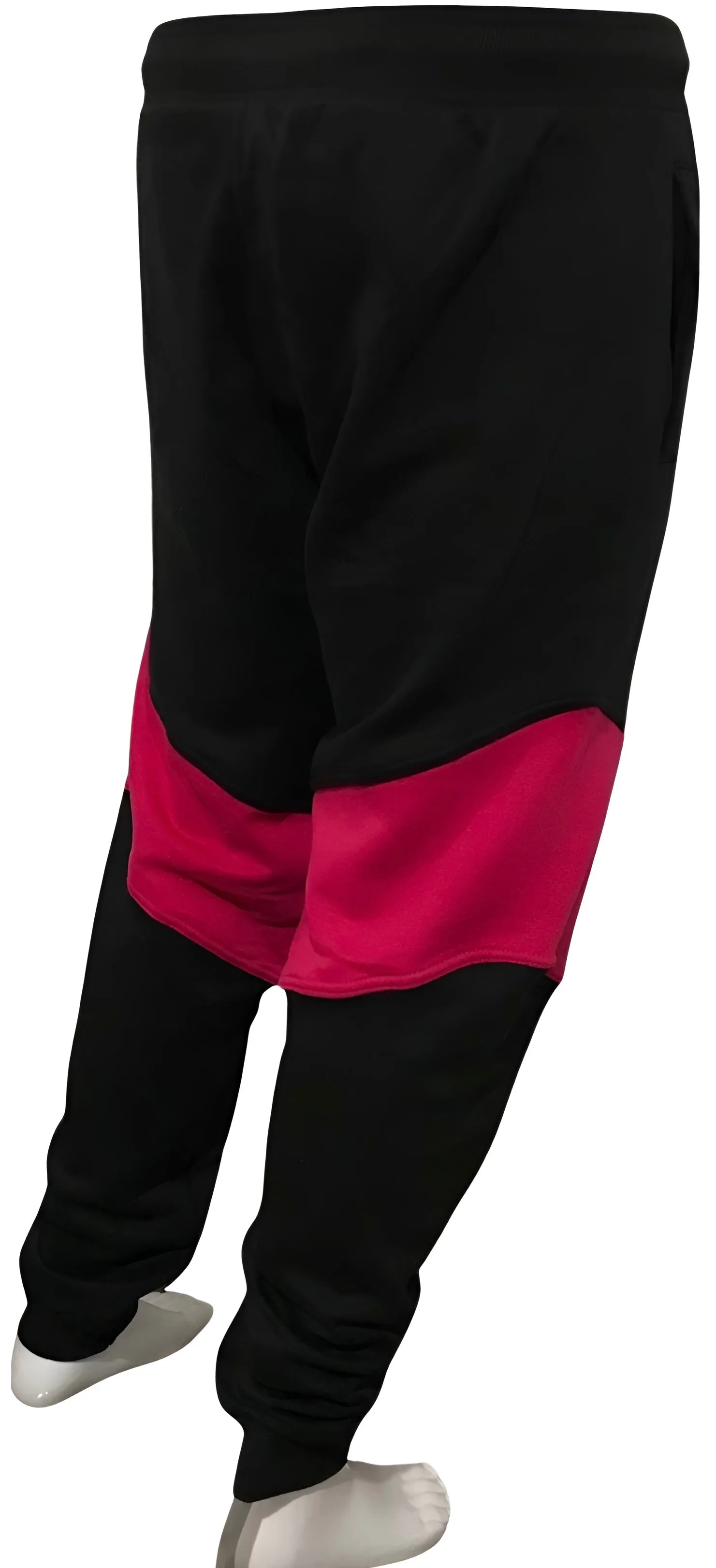 ^23^ (BLACK-HOT PINK) JOGGER SWEATPANTS (CUT & SEW) (UNISEX)