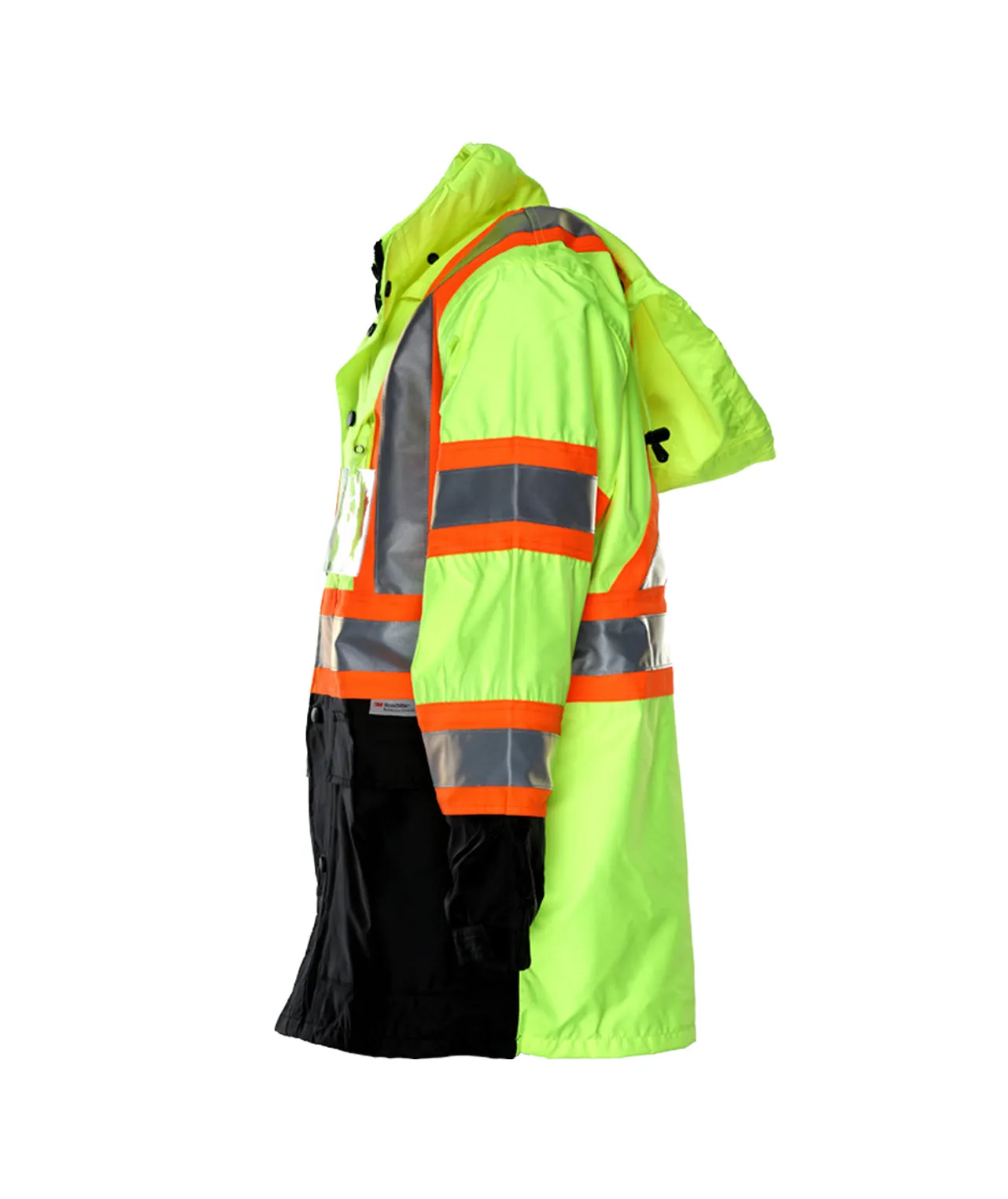 431CXLB Safety X-Back DOT Jacket: Hi-Vis Parka Coat: Breathable Waterproof Hooded