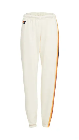 5 Stripe Womens Sweatpant Vintage White