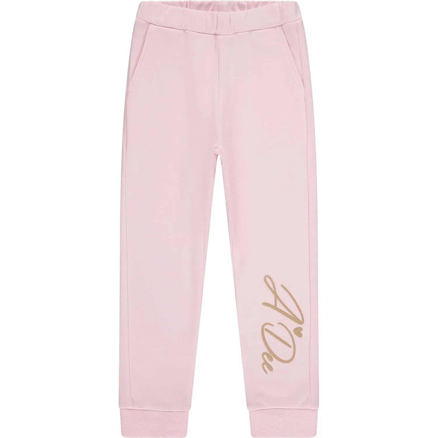 A DEE - Paris Faux Fur Heart Tracksuit - Pale Pink