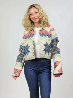 Adeline Patchwork Quilted Crop Jacket