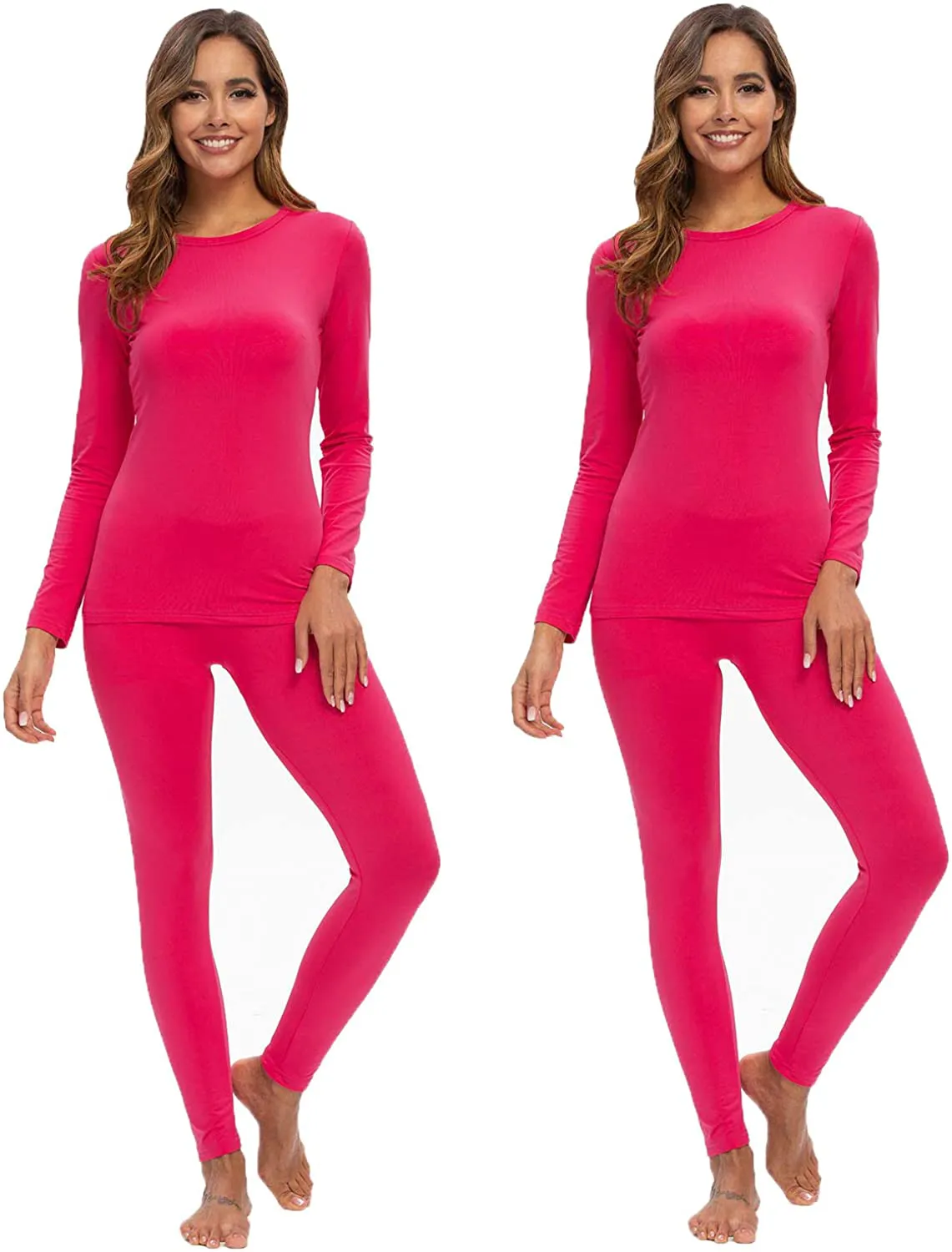 Artfish Women's Ultra Soft Thermal Underwear Long Johns Set with Fleece Lined