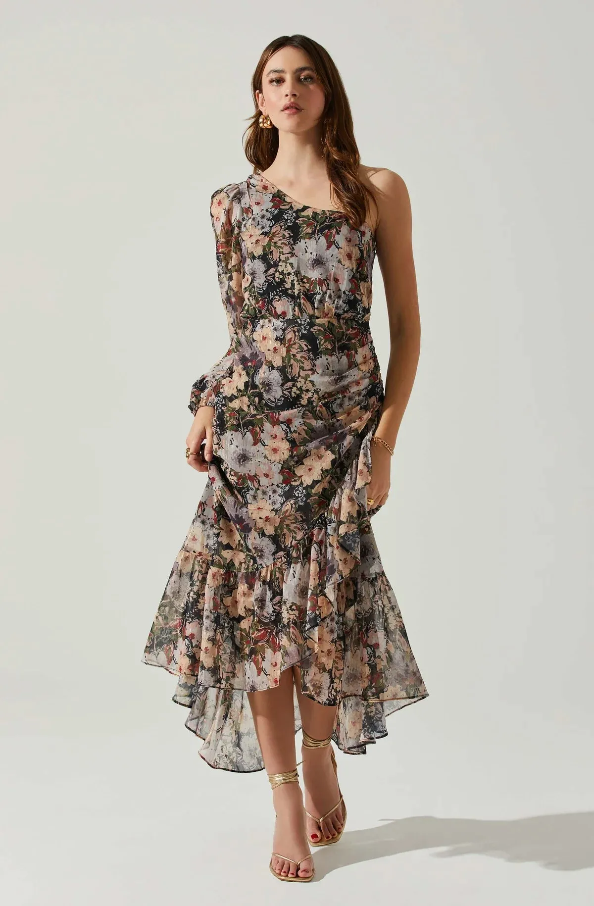 AST Calista Floral One Sleeve Dress