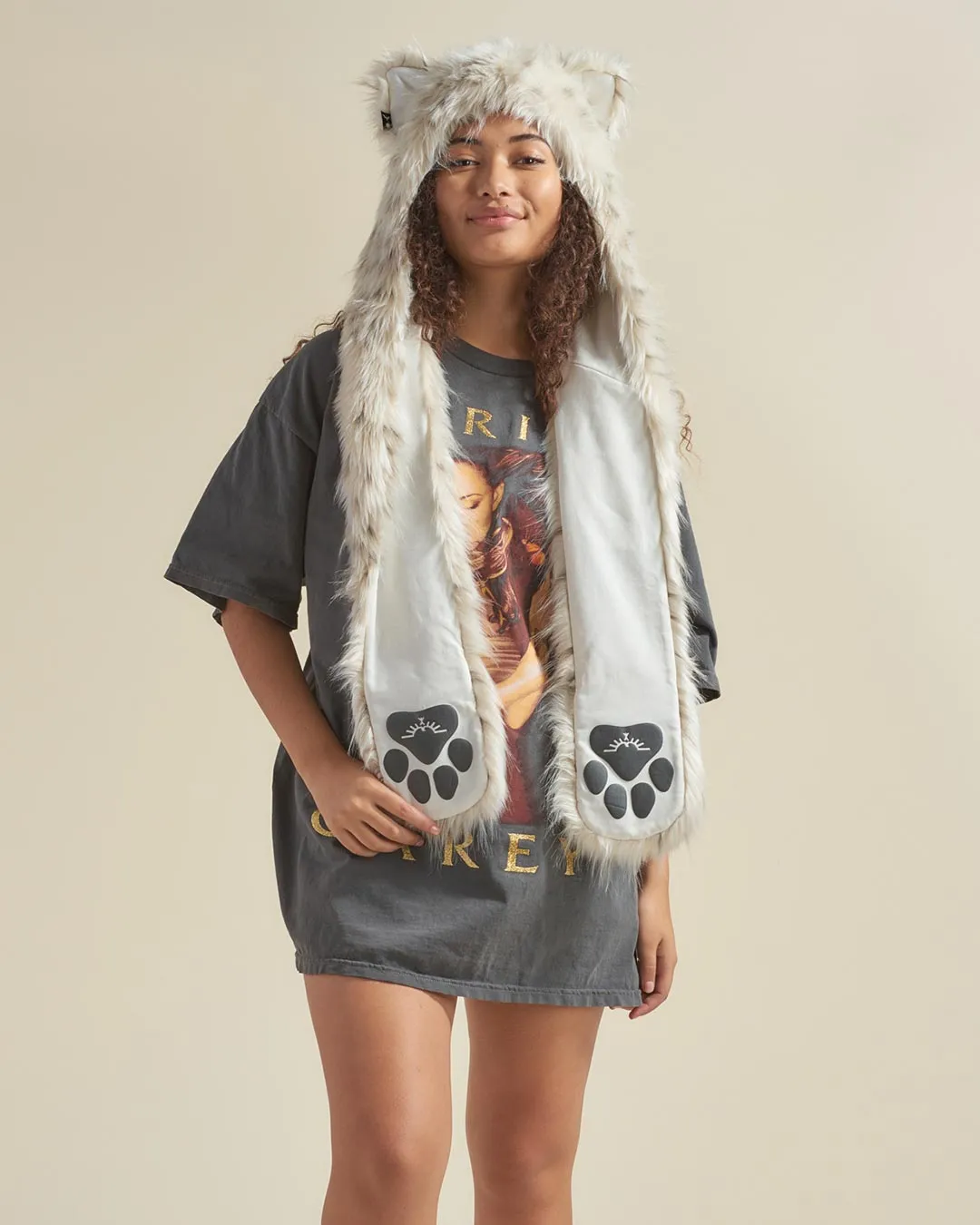 Baby Snow Leopard Faux Fur Hood | Women's