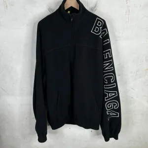 Balenciaga Logo Sleeve Fleece Jacket