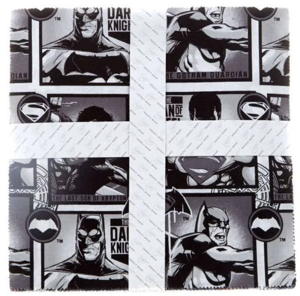 Batman v Superman: Dawn of Justice 10" Squares/Layer Cake  by Camelot Design Studio for Camelot Fabrics -42, 10" Precut Fabrics