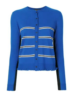 Blue cropped cashmere cardigan