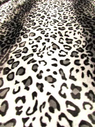 Brown/Light Brown Velboa Leopard Animal Short Pile Fabric / By The Roll - 25 Yards