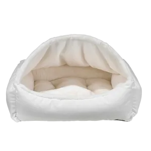 Canopy Burrow Bed | Winter White Sheepskin Faux Fur