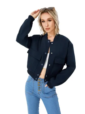 Cropped Bomber Jacket