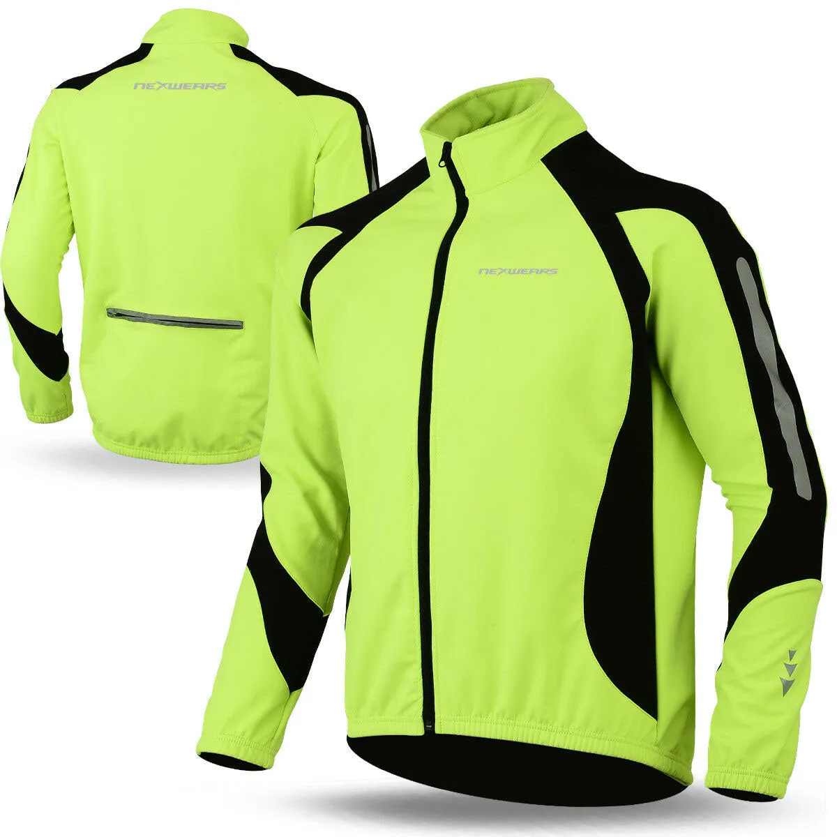 Cycling Jacket Soft Shell Winter Thermal Fleece Windproof Long Sleeve Bike Coat