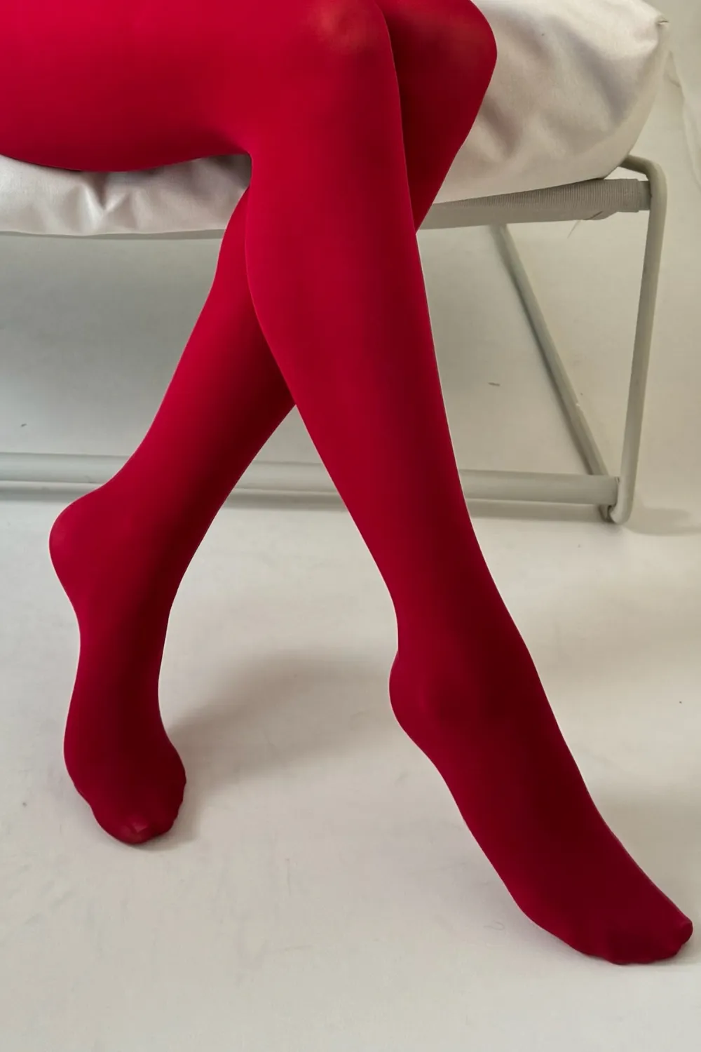 Darcie red 50 denier tights