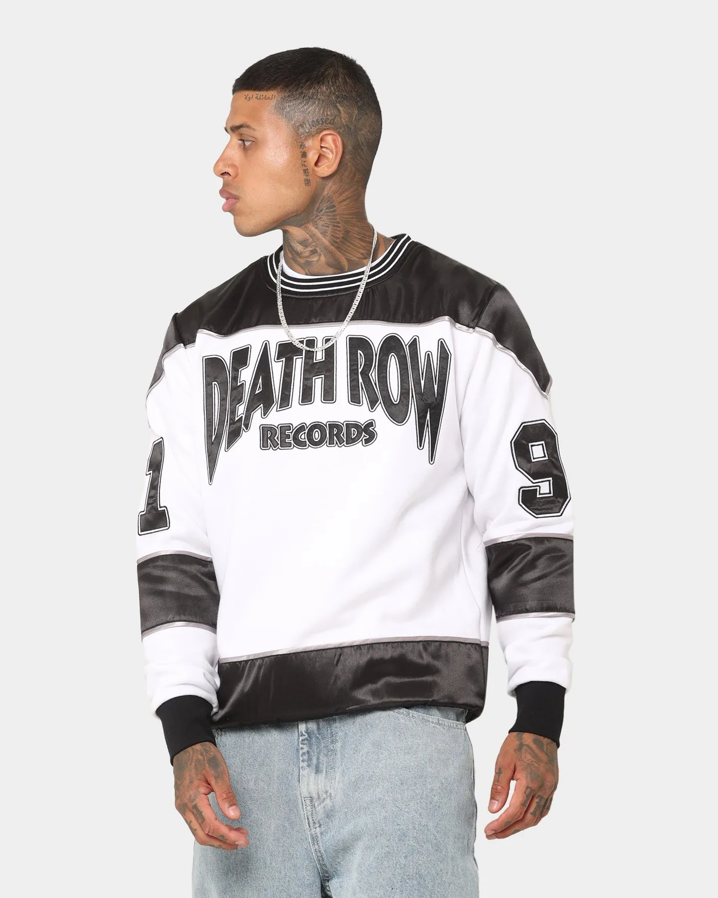 Deathrow Records LA Style Crewneck Black/White