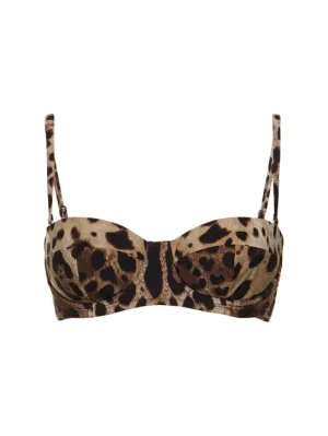 Dolce&amp;Gabbana   Lycra printed bralette bikini top 