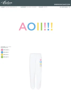 EC-2079 NEW Alpha Omicron Pi Auburn University Joggers 2024-PR ZOOM