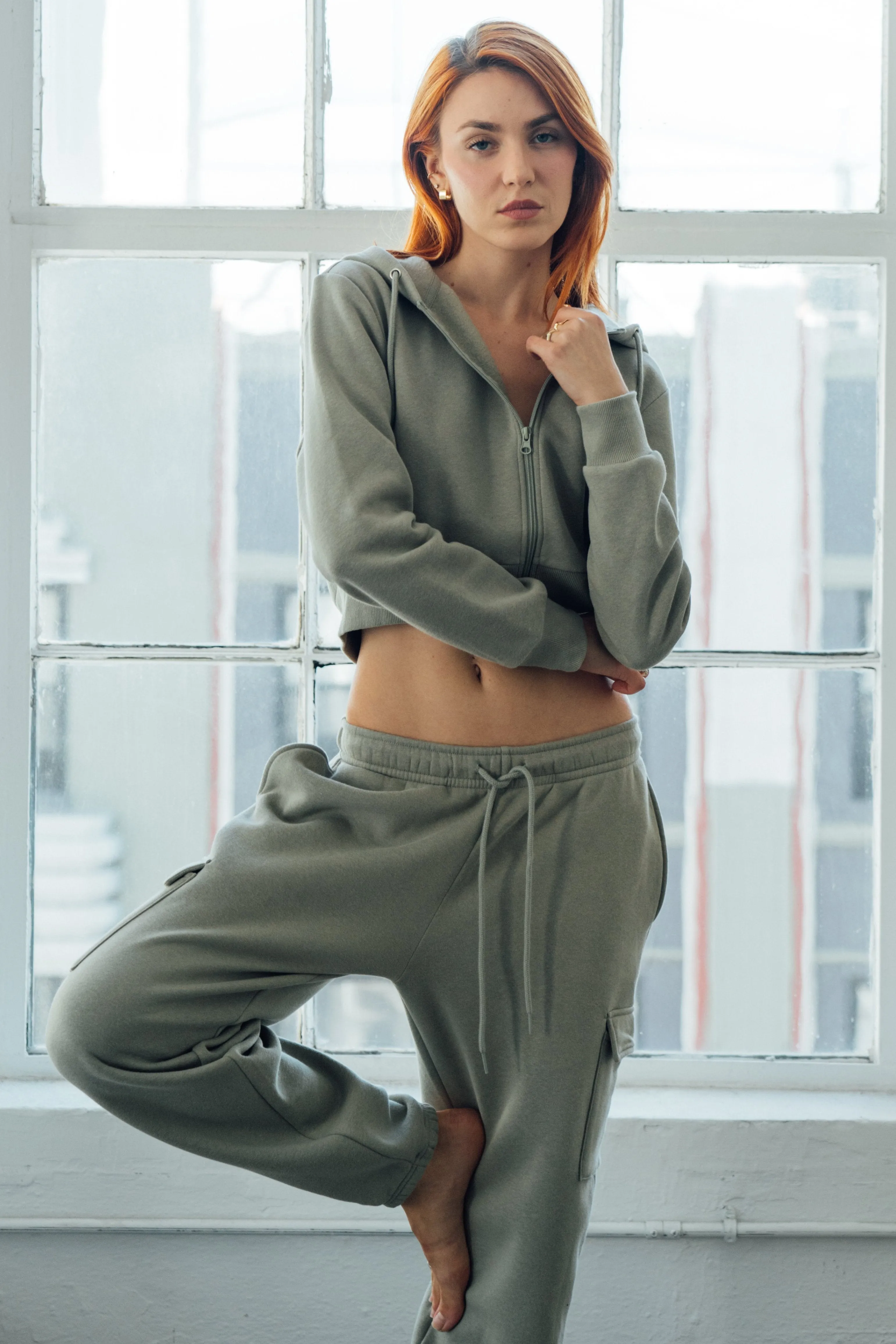 Everyday Cargo Sweatpants - Laurel Green