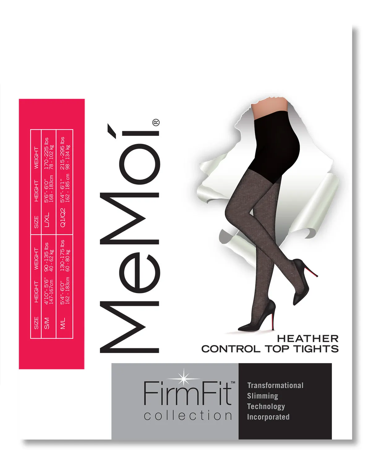 FirmFit Heather Control Top Opaque Tights