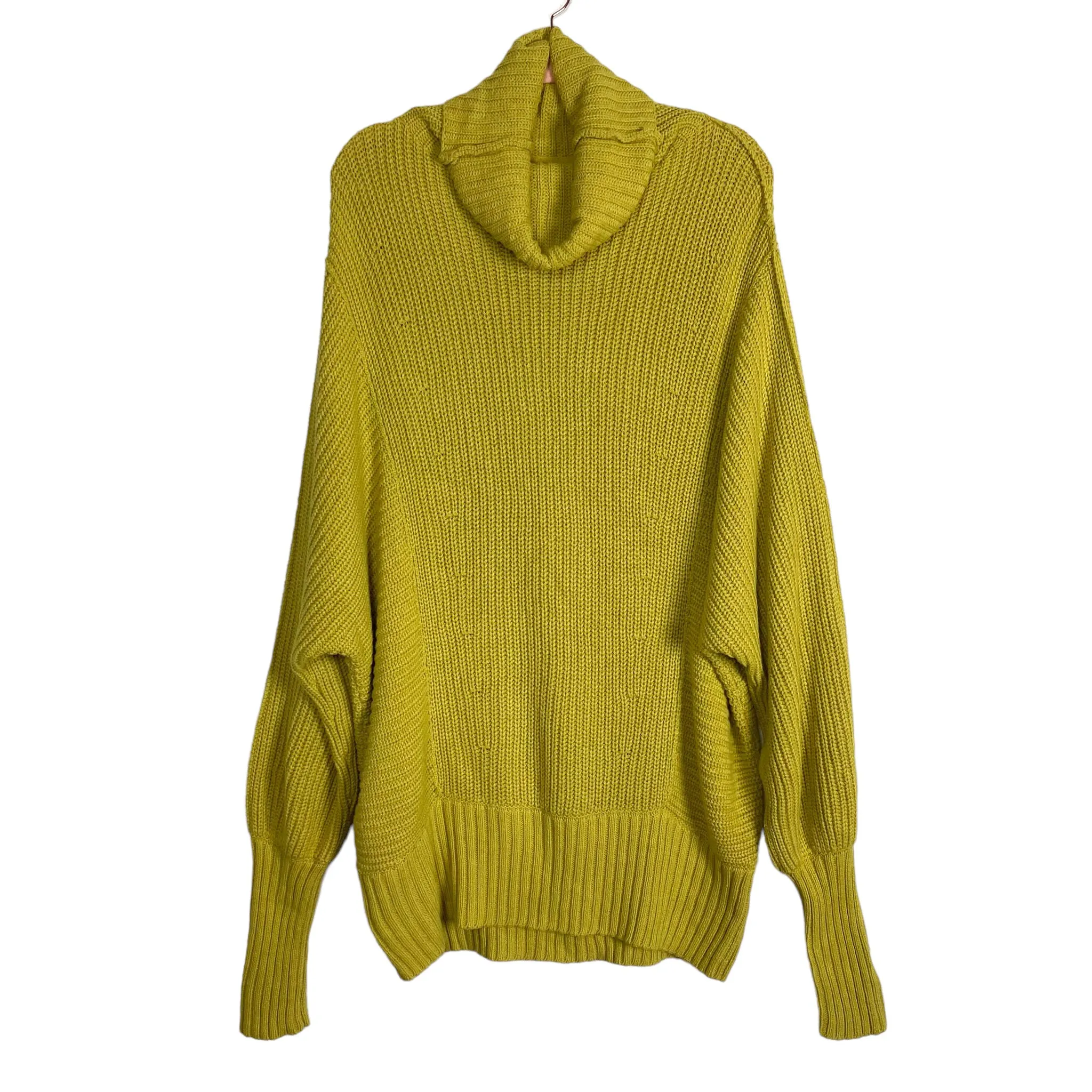 Free People Lime Turtleneck Sweater Dress- Size XS