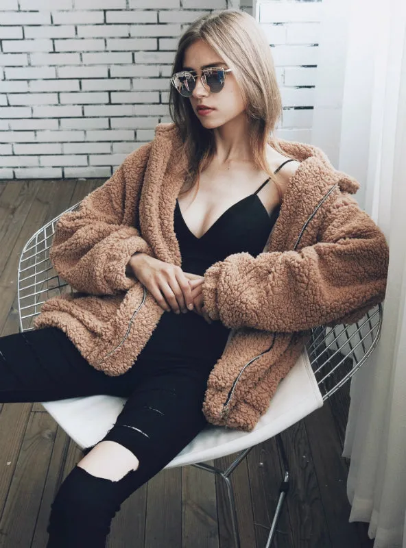 Fur Coat Women's Long Sleeve Plush Loose Coat