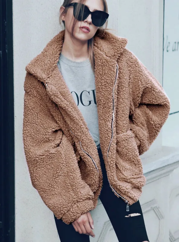 Fur Coat Women's Long Sleeve Plush Loose Coat