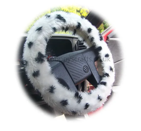 Fuzzy Faux fur Steering wheel cover in a choice of print's