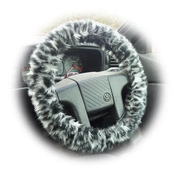 Fuzzy Faux fur Steering wheel cover in a choice of print's