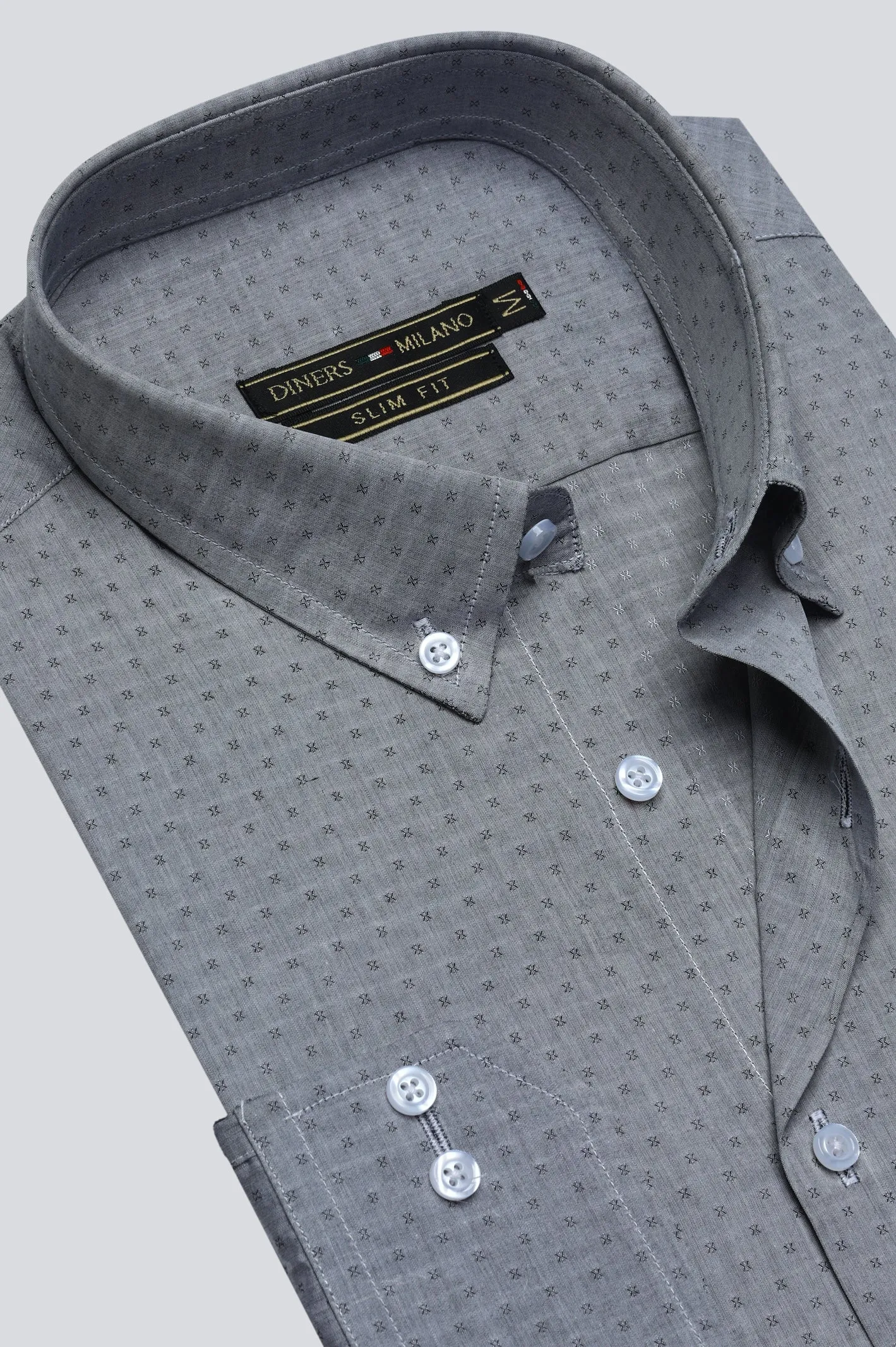 Grey Texture Casual Milano Shirt