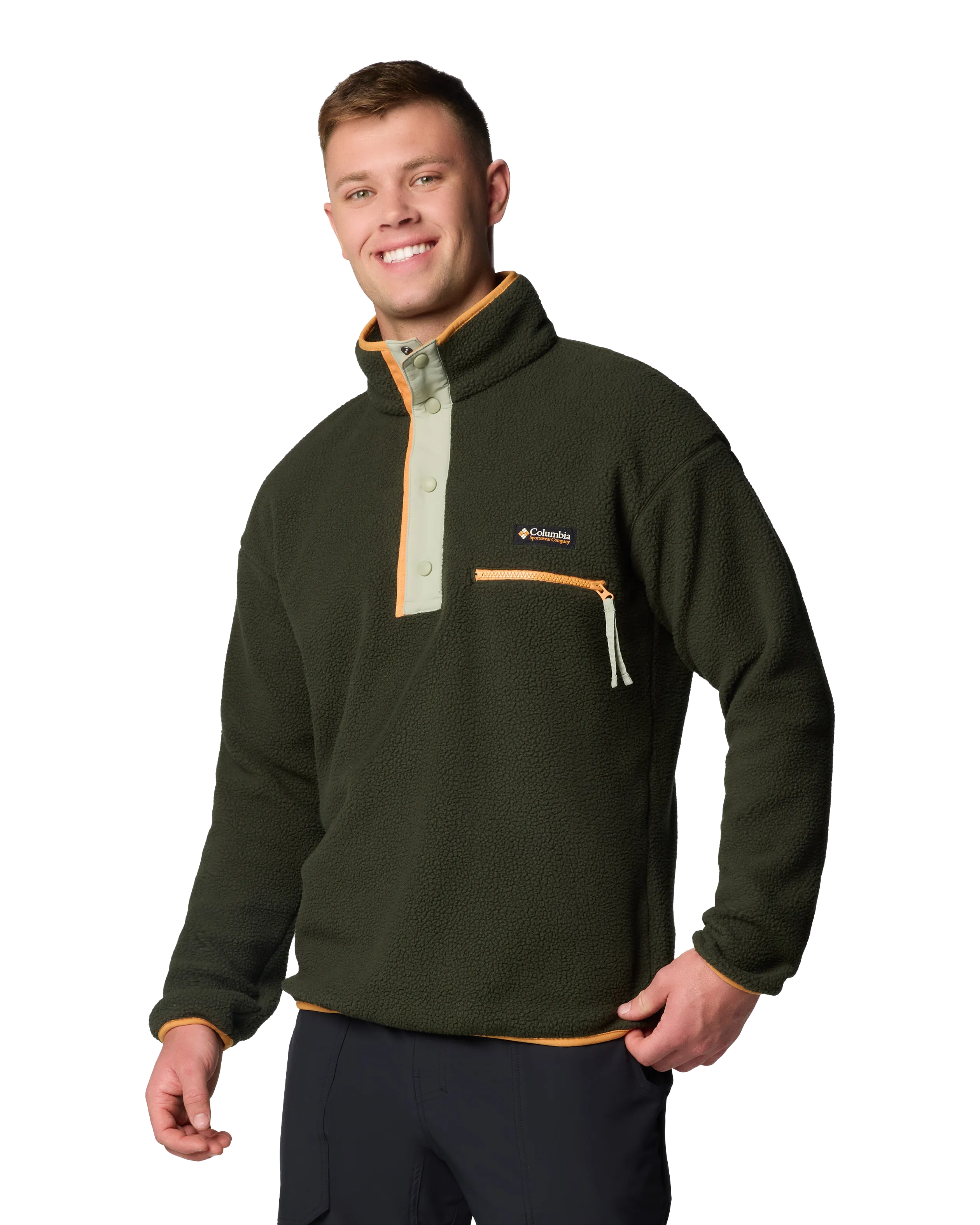 Helvetia II Half Snap Fleece Jacket in Greenscape