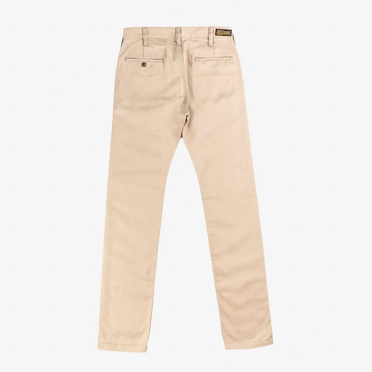 Iron Heart - IH-721 - 9oz Mercerised Selvedge Cotton Slim Tapered Chinos - Khaki