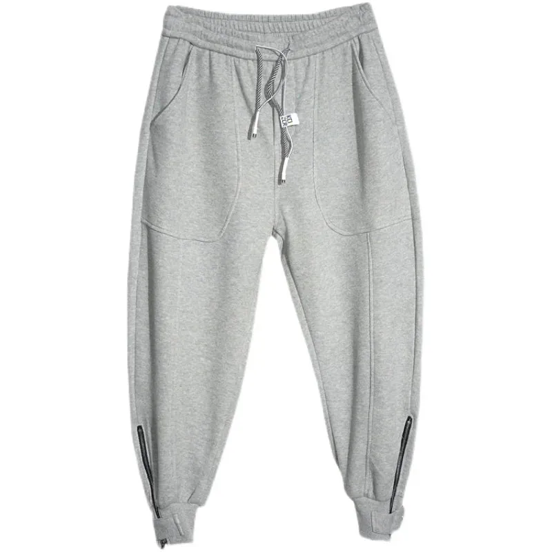 Korean Streetwear Sweatpants Black Sports Harem Joggers Men