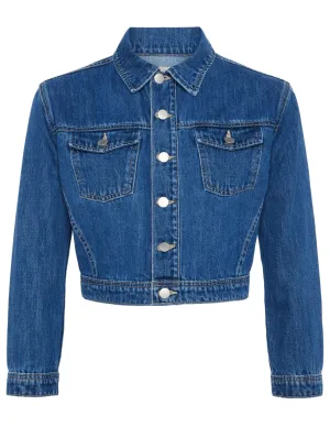 L'Agence Koda Cropped Denim Jacket