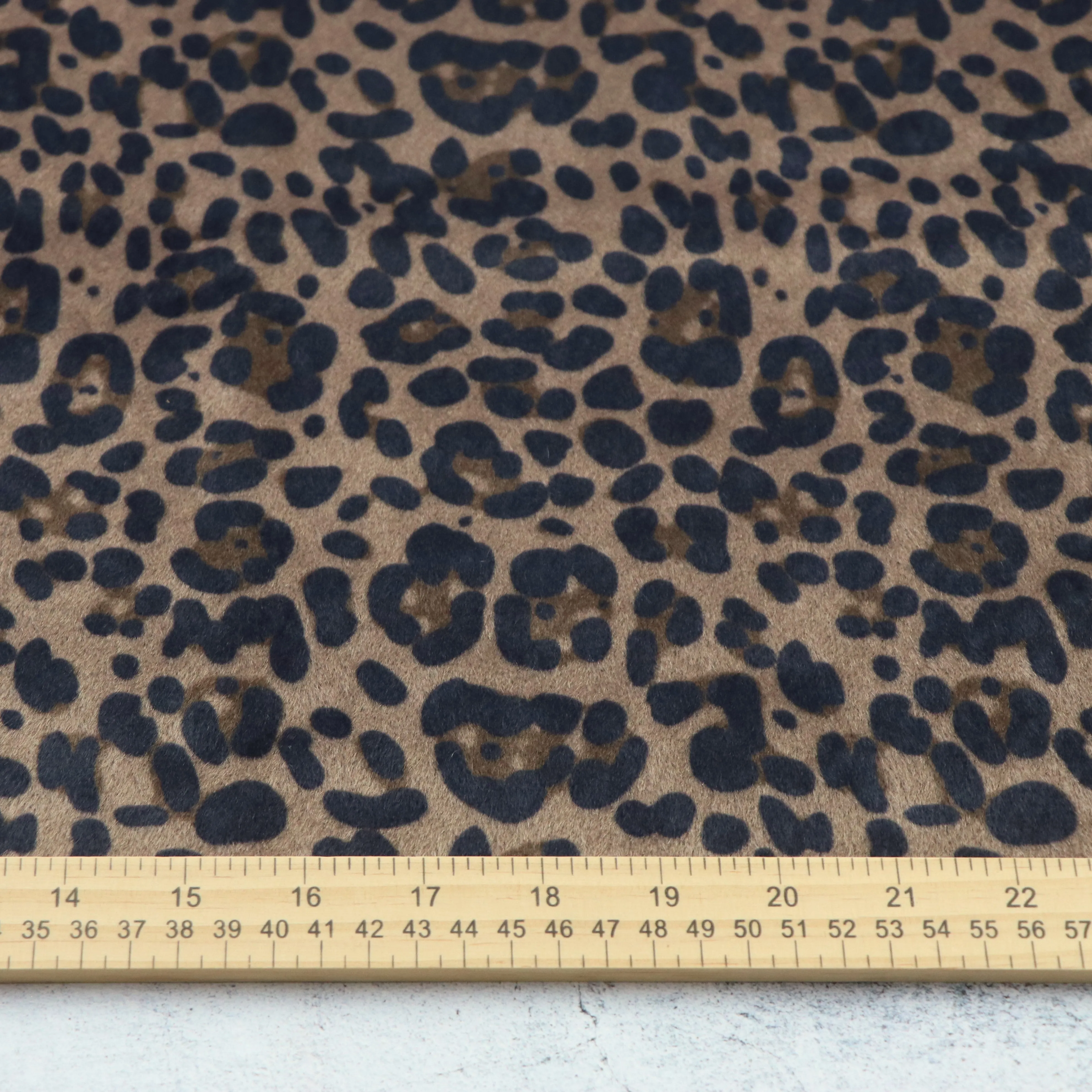 Leopard Charcoal Mocha Faux Fur