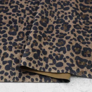 Leopard Charcoal Mocha Faux Fur