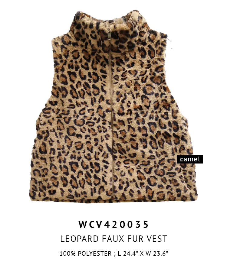 Leopard Faux Fur Vest