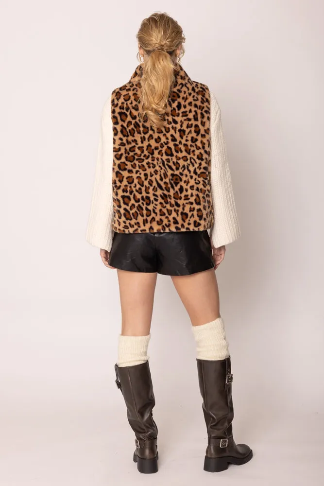 Leopard Faux Fur Vest