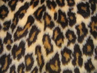 Leopard print fluffy faux fur 4 piece car accessories set