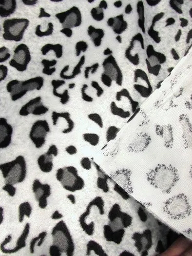 Light Coffee Velboa Leopard Animal Short Pile Fabric / By The Roll - 50 Yards