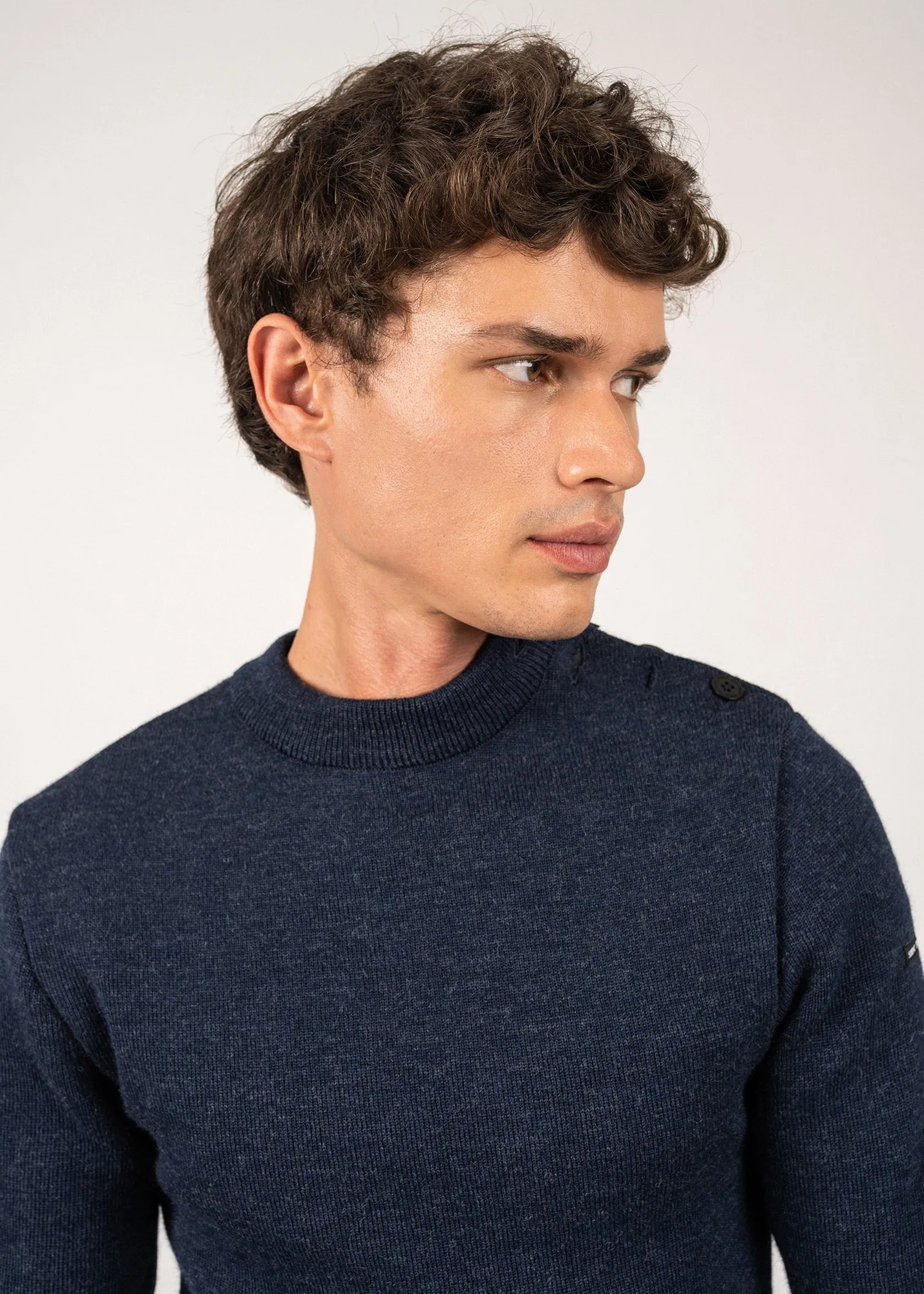 Matelot authentic sailor jumper - slim fit, in pure new wool (BLEU CHINE)