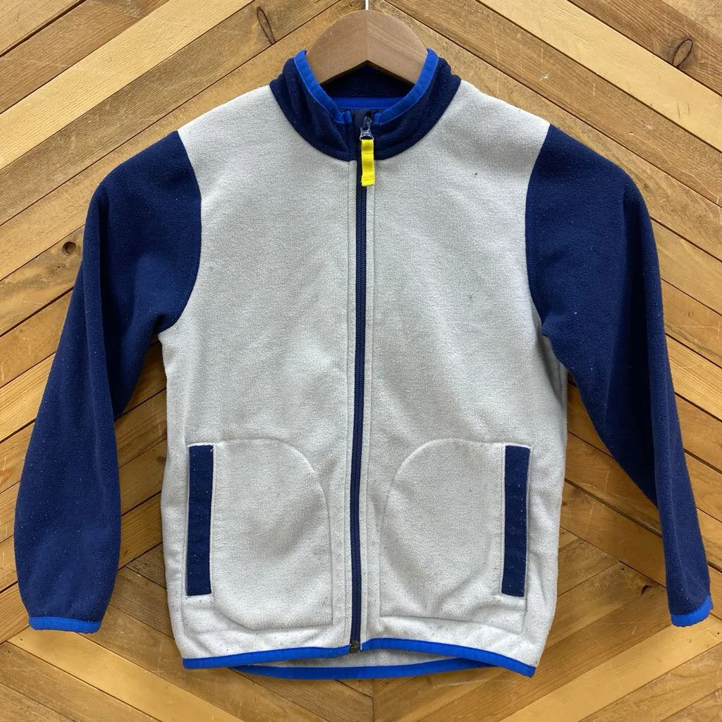 MEC- Children's Fleece full zip sweater - MSRP $55: Grey and Navy Blue-children-5/6