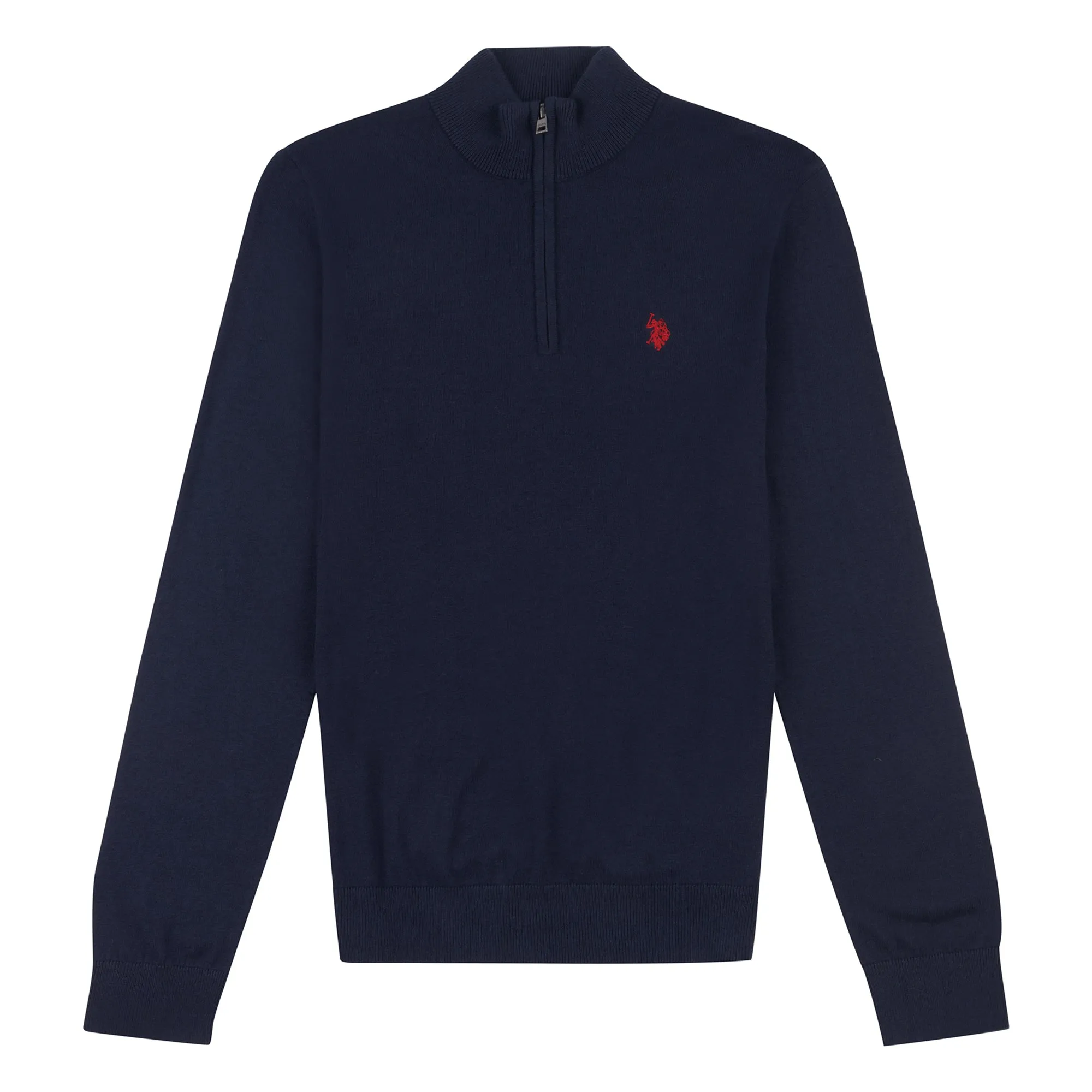 Mens Classic Fit 1/4 Zip Sweatshirt in Dark Sapphire Navy