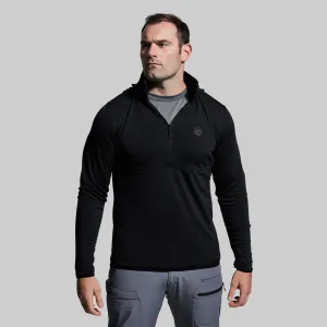 Men's Quiver Half Zip Hoodie (Black)