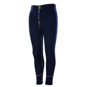 Merino Wool Long Johns: Rainbows Blue