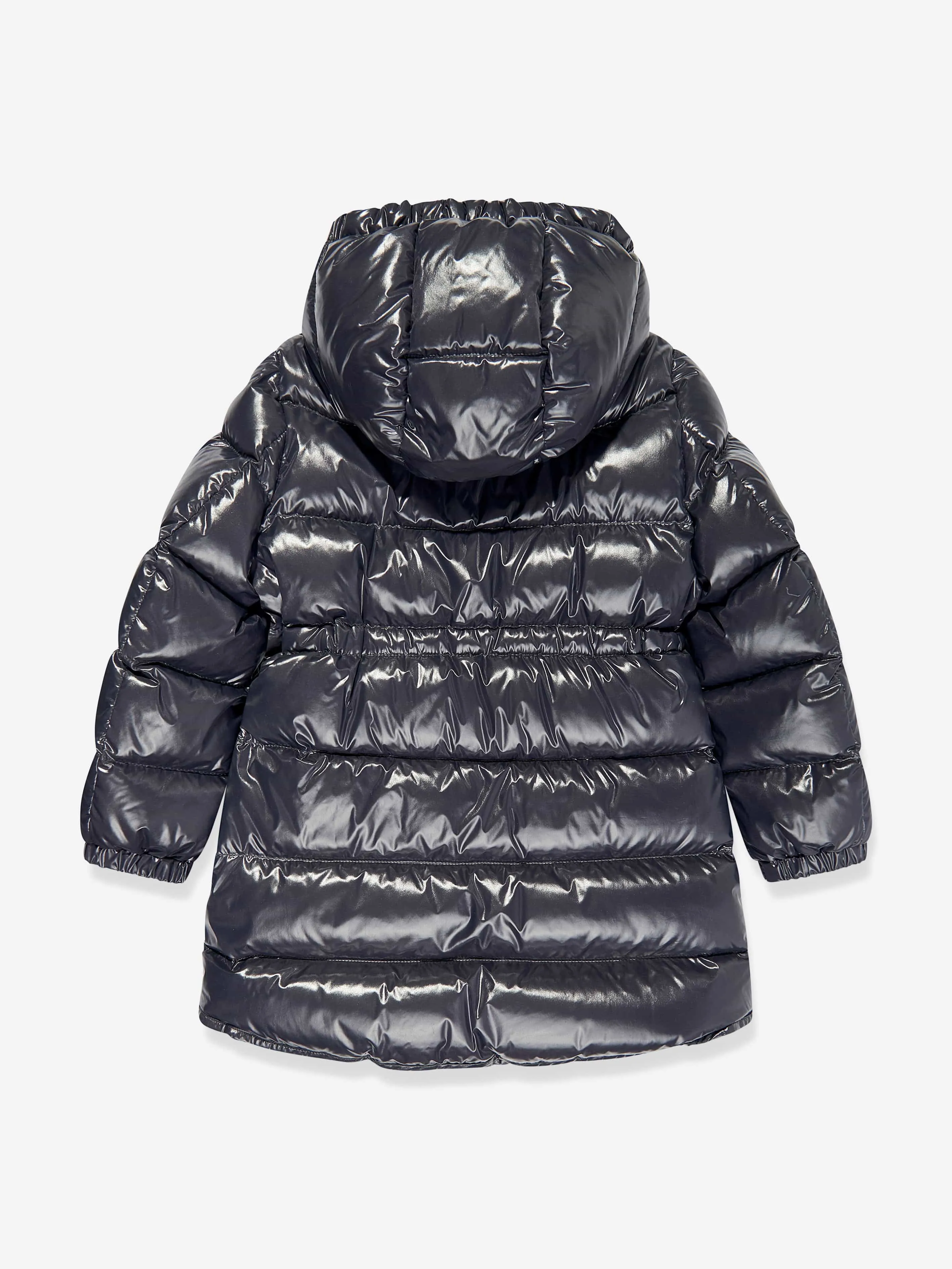 Moncler Enfant Girls Down Padded Dacca Long Parka in Navy