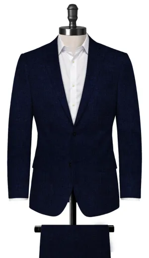 Navy Blue Linen Suit