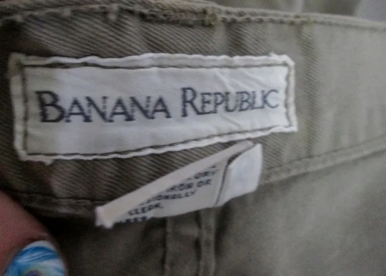 NEW MENS BANANA REPUBLIC Safari Khaki Cotton Chinos PANTS 32 X 32