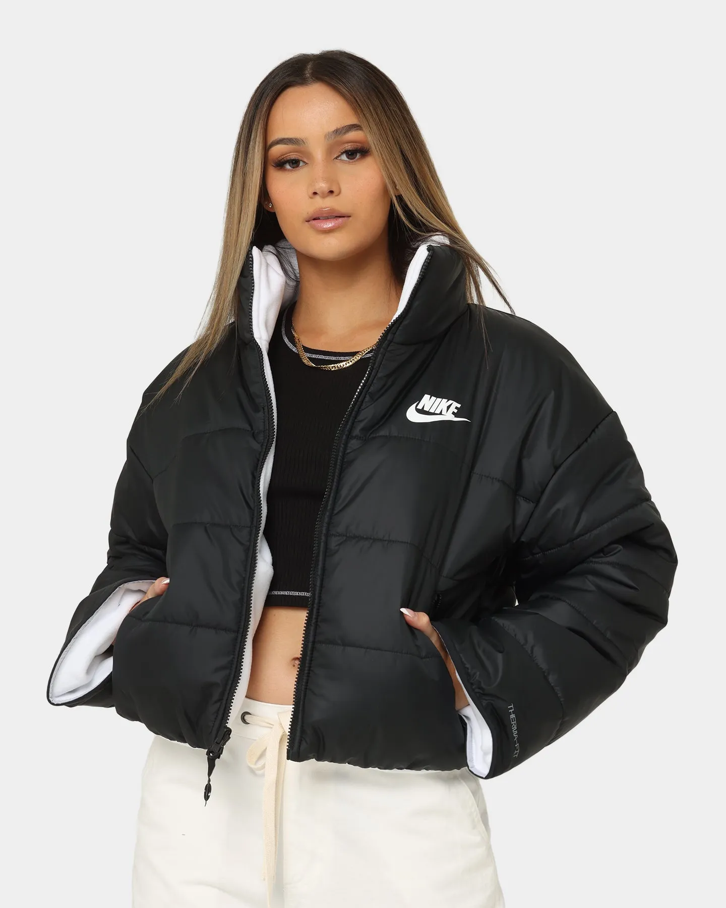 Nike Women's Nike Sportswear Therma-FIT Repel Classic Reversible Jacket Black/White/Black