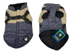 Parka Outdoor Para Mascotas Con Arnés Azul Talla Xl