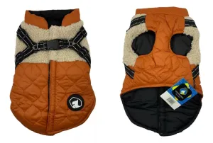 Parka Outdoor Para Mascotas Con Arnés Naranja Talla Xs