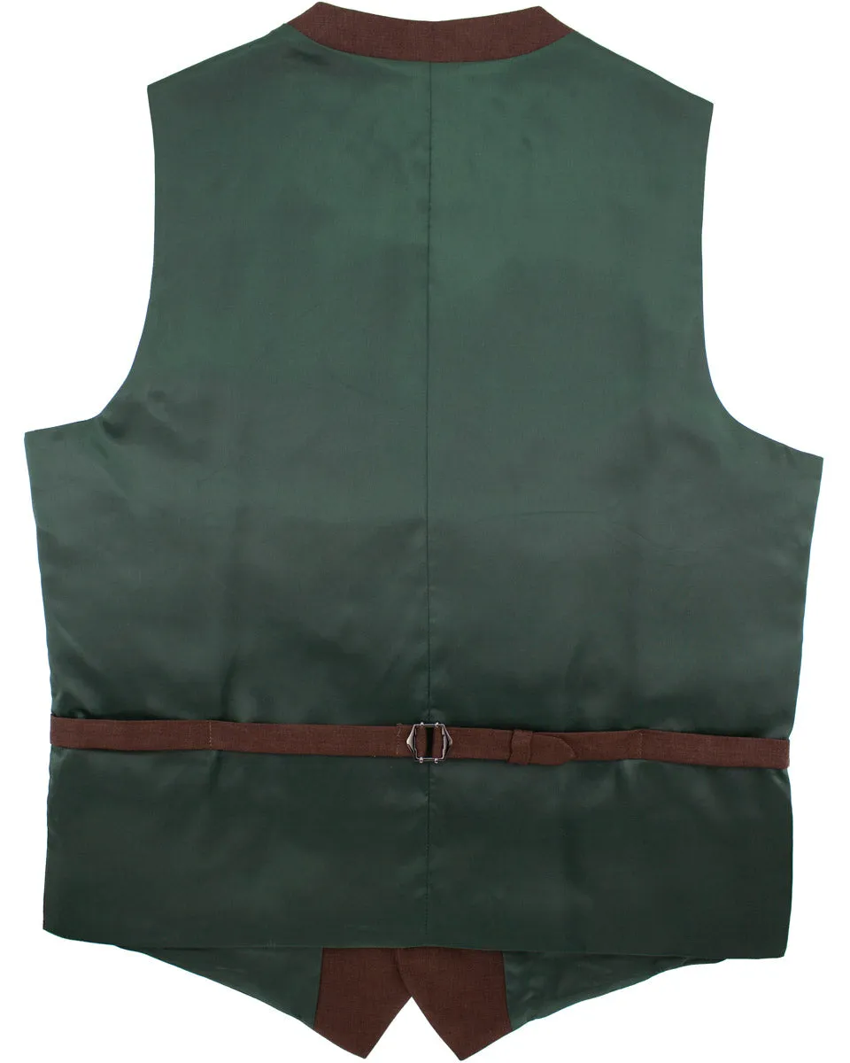 Percy Linen Waistcoat - Chocolate